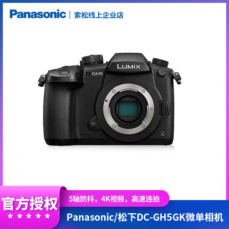 Panasonic Panasonic DC-GH5GK five-axis anti-shake 4K video micro single-lens camera digital camera single set Machine GH5