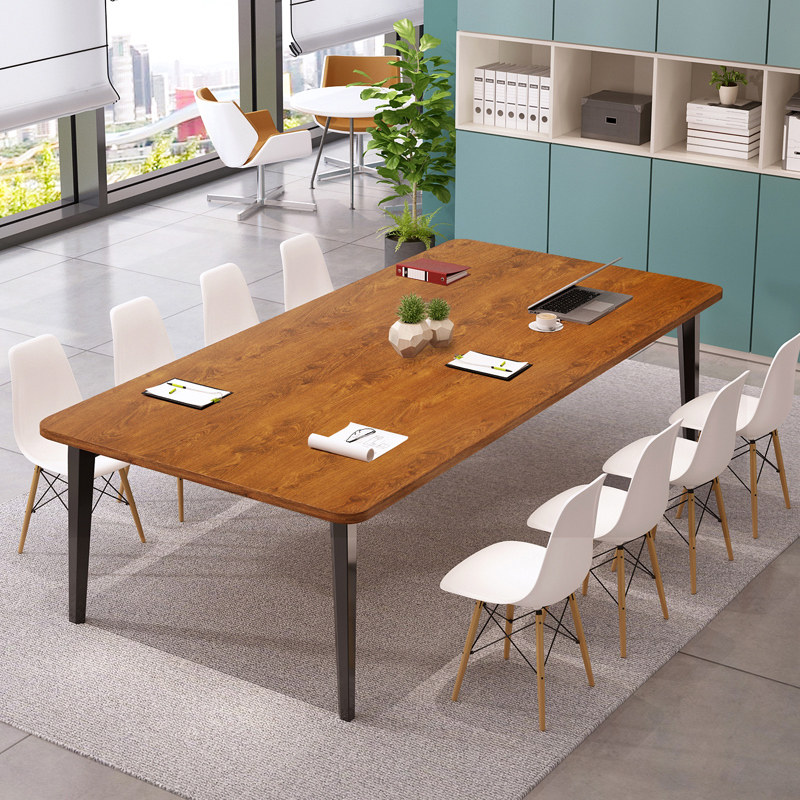 Conference table minimalist modern bench meeting room table and chairs portfolio in negotiation strip table reception office Long table