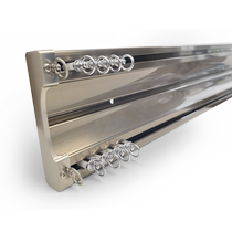 Thickened curtain track extra thick Jianmei aluminum alloy conjoined track silent pulley double track gauze curtain straight track