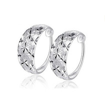 S990 Foot Silver Earrings Fashion Full Of Stars Pure Silver Earrings Middle Aged Seniors Silver Earrings For Mothers Mothers Day