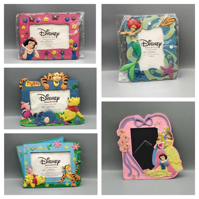 Authentic Loose-Packed Snow White, Winnie the Pooh, and Mermaid Photo Frame Ornaments Can Be Placed on the Table or Hung on the Wall
