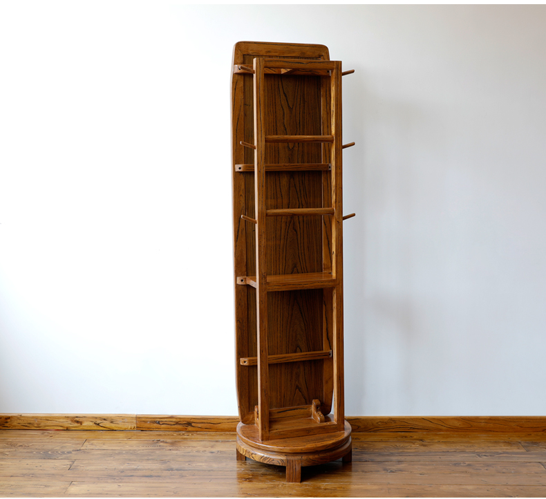 Old Elm Dressing Mirror Móc áo một mảnh Xoay thân gỗ Thân gương Sàn đa chức năng Gương tráng - Gương gương ốp tường