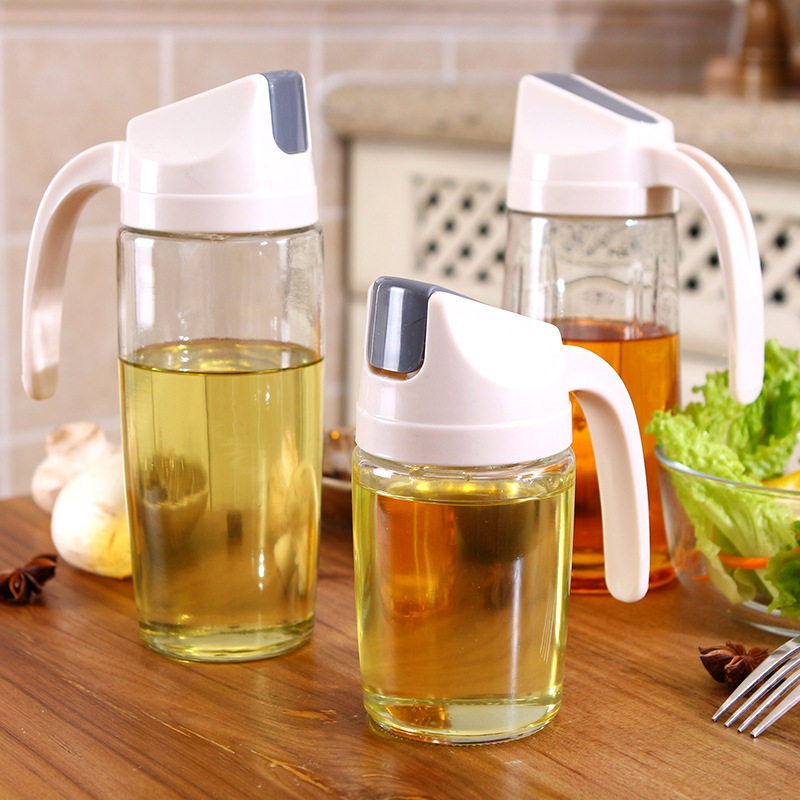Large glass leakage-proof kettle filled with canned canned kitchen products for household small oil bottle vinegar bottle vinegar