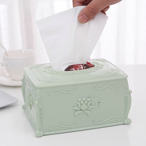 European plastic tissue box household coffee table drawing box creative living room napkin storage box paper box