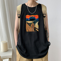 Vest men Cotton loose 2021 summer New all simple Tide brand ins wear thin waistless sleeveless T-shirt men
