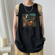 Hurdler vest mens cotton tide brand sports summer thin cut sleeve mens waistless sleeveless t-shirt men loose tide hip-hop