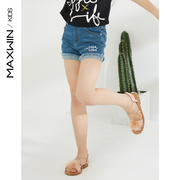 Maxwin Ma Wei nữ cậu bé lớn 4-14 tuổi cô gái quần short denim 182322003