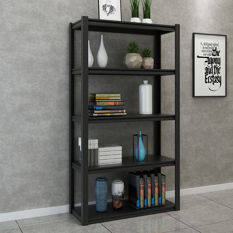 2 Shelves Home Kitchen Small Shelf Bookshelf Storage Shelf Supermarket Display Iron Rack Black