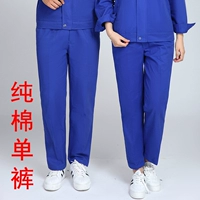 Осенние хлопковые синие штаны