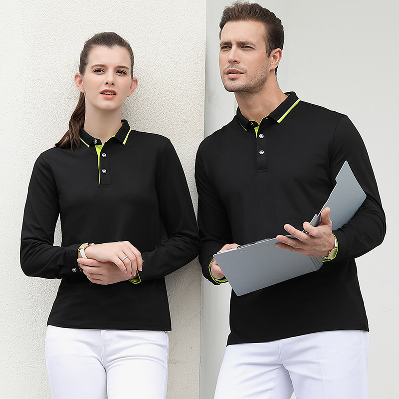 Long sleeve T-shirt advertising POLO shirt with summer set to make pure cotton short sleeve DIY workwear Custom LOGO Advertising Shirt