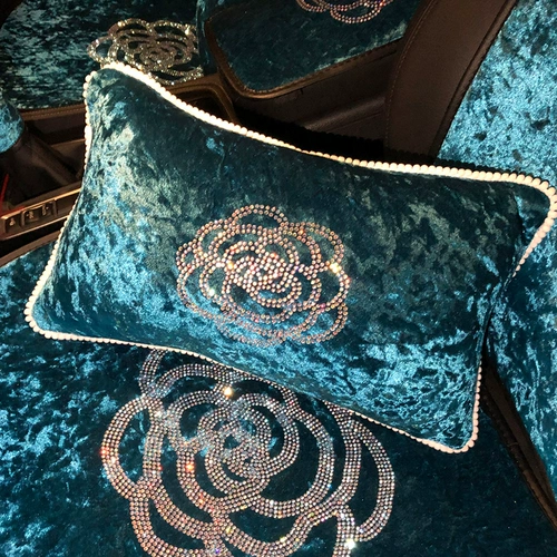 Горный чай с бантиком, зеленая милая подушка для шеи для автомобиля, с защитой шеи