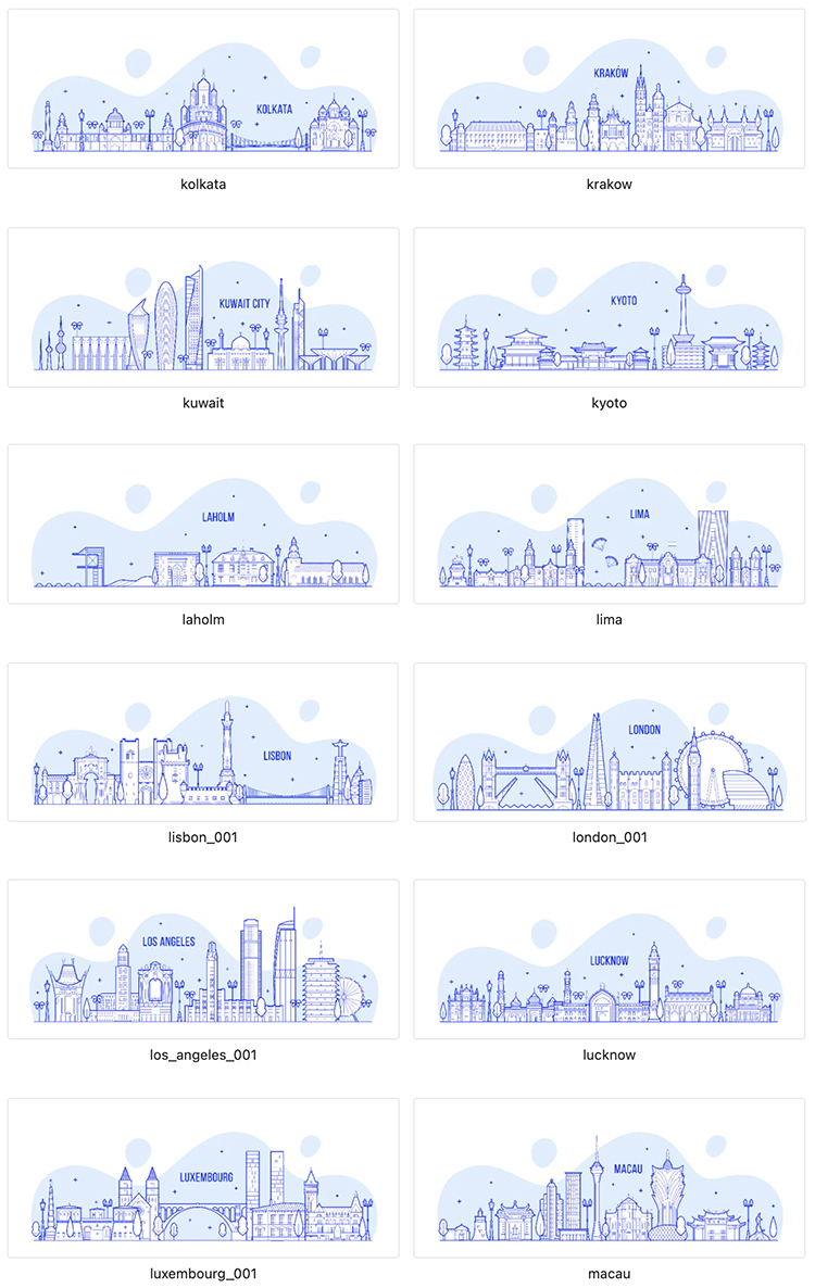图片[4]-世界各地城市地标建筑线性插画AI矢量源文件PNG免抠图片设计素材-cg男孩