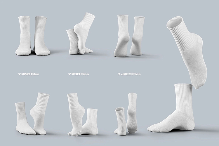 图片[7]-长筒袜保暖运动棉袜模型品牌logo标识设计智能贴图psd样机素材-cg男孩