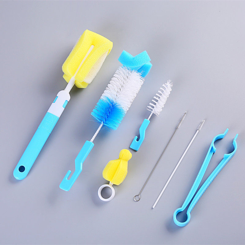 Milk Bottle Brush Suit Bottle Ground Cleaning Brush Sponge Pacifier Brushed Breakfast Cookie Fast Hand Staple Food Back
