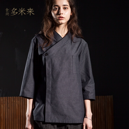 Японский повар костюм Синьцзян Хлопковый шеф -повар рабочая одежда Мужская кулинарная одежда Японская продуктовая магазин рабочая одежда