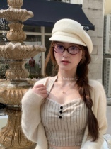 Lala land acc Sister Yuanying tortoiseshell glasses frame retro oval small frame same style as Zhang Yuanying