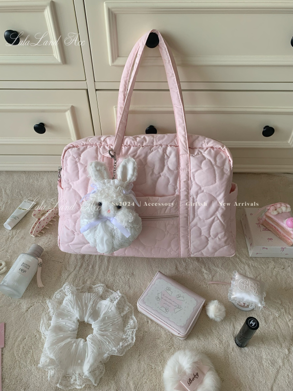 Lala Land Acc／Special Cream Original LAOSHU Can Be Used as a Trolley Suitcase, Travel Bag, Shoulder Bag, Heart Bag