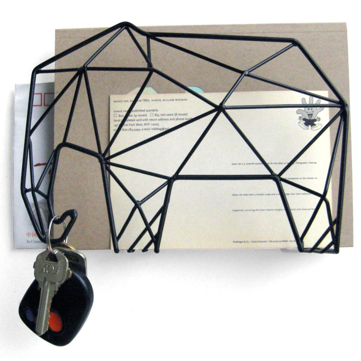 American Kikkerland Elephant Bear Letter Magazine Bill Storage Wall Hook Send Friends