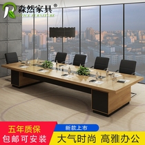 Office conference table simple modern large conference room long table reception table rectangular table reception table and chair combination