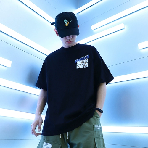 Футболка для влюбленных, оверсайз, короткий рукав, в корейском стиле