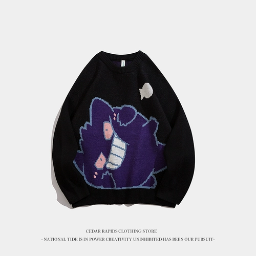 Демисезонный японский свитер, мультяшная трикотажная рубашка, парная одежда для влюбленных, 2020