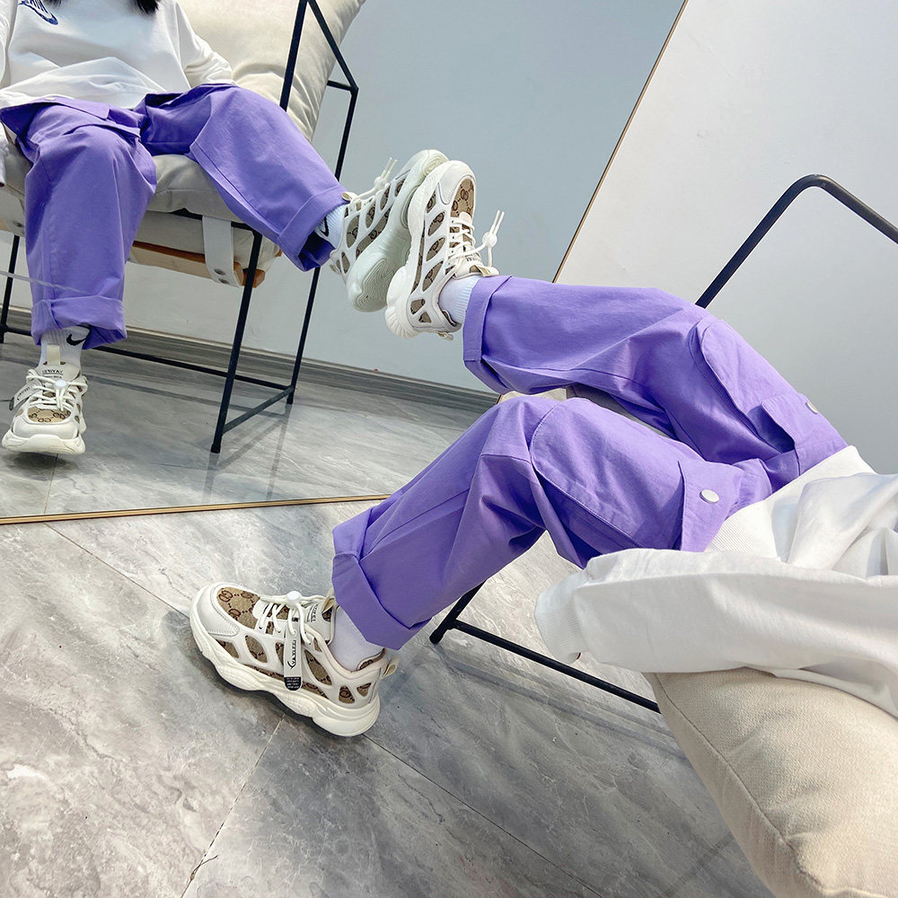 Girl Pants Spring Dress 2021 New Korean Version Foreign Pie Casual Spring Autumn Season Loose Long Pants Children Outwear Workwear Pants