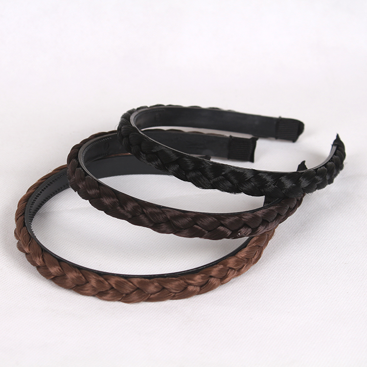 Twist Braid Wig Headband Korean Fashion Hair Accessory Hair Tie Non-Slip Toothed Headband Bangs Hairband Hair Accessory