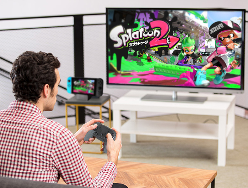 Dillon switch pro gamepad không dây Bluetooth ns console console pc Zelda huyền thoại Mario xe 8 sao hỗn loạn lớn Odyssey jet chiến binh 2 sạc rocker kẹp - Người điều khiển trò chơi tay game bluetooth