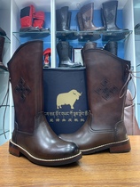 Mens cowhide riding boots four-season non-slip and wear-resistant boots