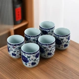 Керамический вместительный и большой чайный сервиз, чайная чашка, система хранения, сушилка, комплект, 6 упаковки