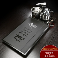 Черный полный автоматический Wujin Stone готов к чайному подносу 80x37