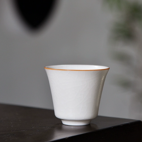 Слоновая кость белая керамика главная чашка чашка чашка стакана Кунг -фу чайная пленка ru Kiln маленькая чайная чашка чайная чаша Дом использует ру фарфор