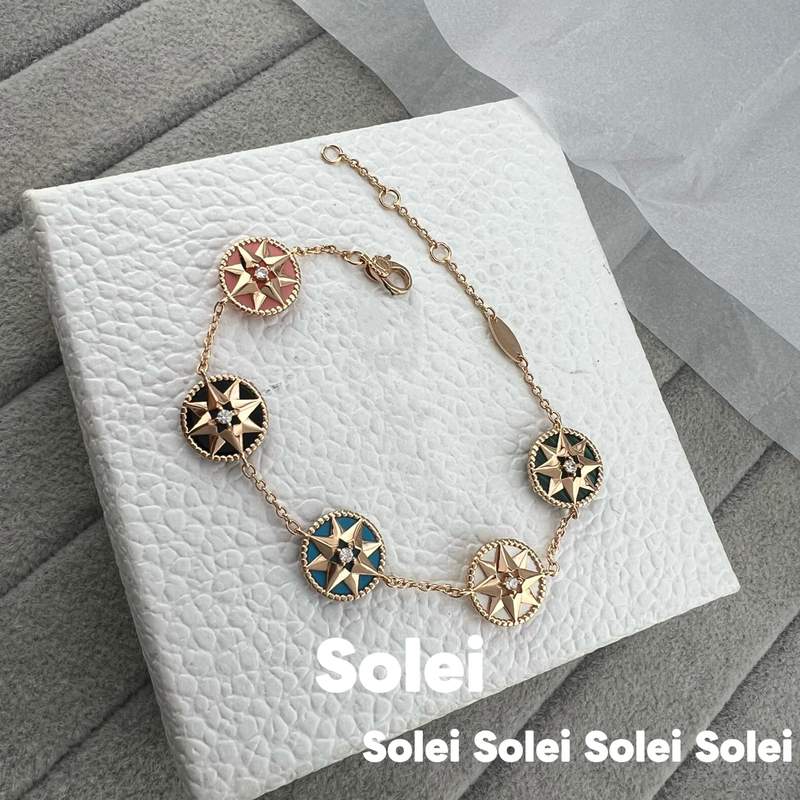 Solei 26-3 High-End International Export Model 18K Star Eight-Pointed Star Five Compass Sun Moon Star Mother-Of-Pearl Bracelet