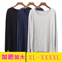 Mens thin spring and summer clothes single piece plus fat plus size round neck middle-aged and elderly Momordale base base top