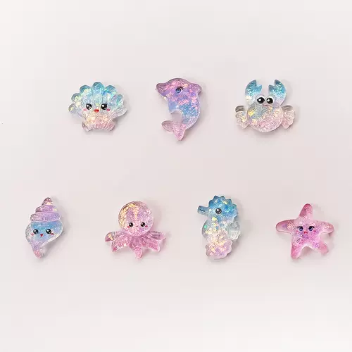 Морские мультяшные блестки для ногтей, аксессуар, аксессуары, заколка для волос ручной работы, DIY