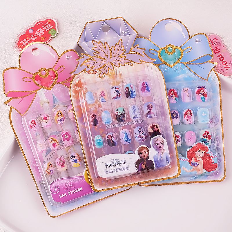 Authentic Disney Kidsren's Nail Patches for Girls and Babies, Elsa Princess Nail Art Patches, Wearable Nails