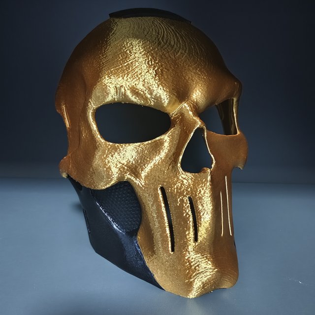 Delta Operation Game Merchandise Printed with Veyron Gold-Etched Rose Mask, Life-Size Replica Cosplay Prop Model