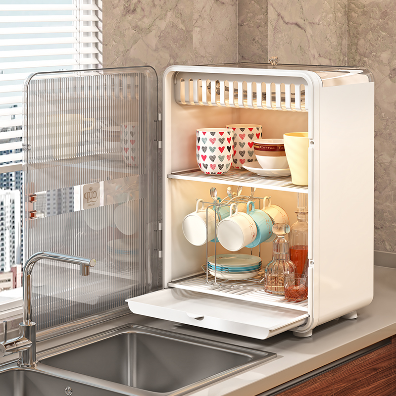 Cup Storage Box, Baby Bottle and Water Cup Rack, Dust-Proof Desktop Tea Set, Household Tea Cup, Coffee Cup, Tableware Draining Rack Cup Storage Box, Baby Bottle and Water Cup Rack, Dust-Proof Desktop Tea Set, Household Tea Cup, Coffee Cup, Tableware Draining Rack