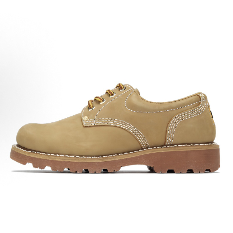 Cat Carter Cow Leather Retro British Style Comfortable Casual Shoes Work Shoes Men's Yellow P721418