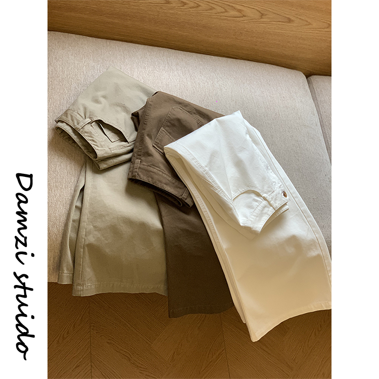 Da Maizi's Favorite Nine-Point Pants with Detailed Pocket Design, Mz0128, Suitable for Commuting
