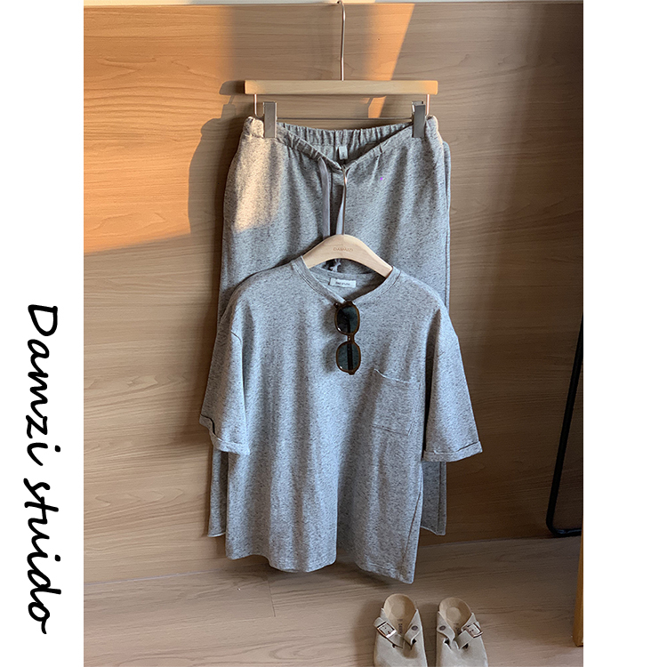 Da Maizi "Lazy Set" Snowflake Feel Spring and Autumn T-Shirt Set for Women Mz0958 Lazy Set