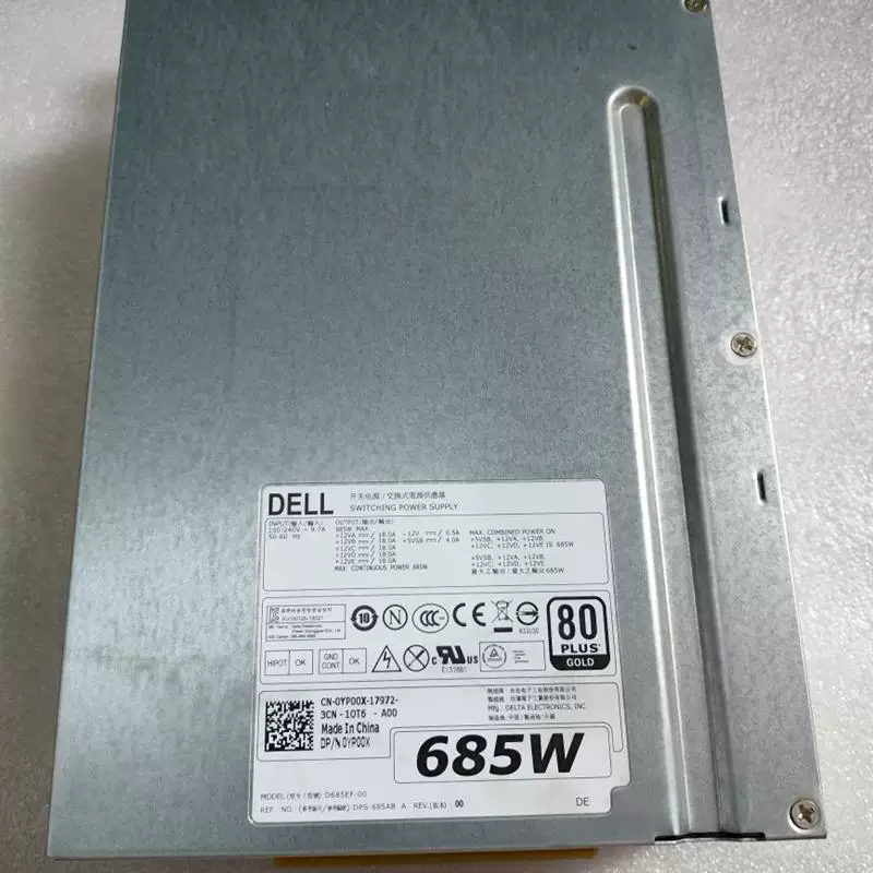 DELL T5610 685W Рабочая станция питания D685EF-00 F685EF-00 T3610 YP00X