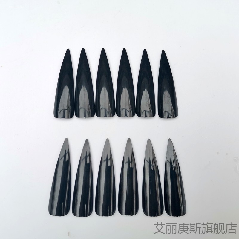 Witch Costume Zombie Movie Witch Halloween Black Props Fake Nails Dark Devil Party Pointed Ghost