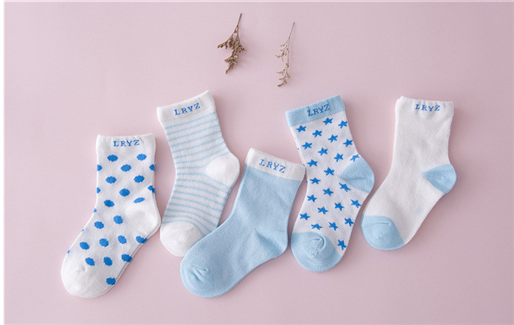 Vớ cotton lưới 0 nam bé 1 vớ nữ bé 2 trẻ em 3 mùa hè 4 phần mỏng 5 vớ trẻ sơ sinh 6 tuổi - Vớ thời trang bé trai