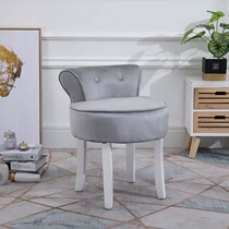 Dresstool Home doorway Small Nordic velvet American Shoes Stool Backrest Ins Makeup Stool Light Lavish Art Solid Wood