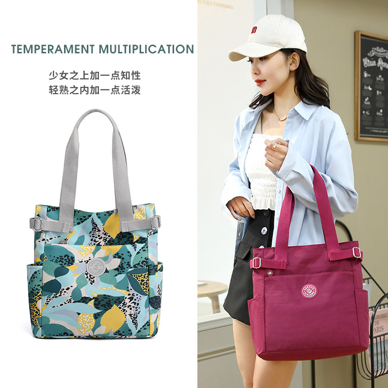 Korean version of the trend women's bag cross-body bag waterproof nylon solid color cloth bag large capacity casual tote bag versatile shoulder bag