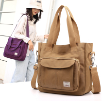 Lady Big Bag Nylon Cloth New Commuter Handbag 100 lap minimalist Shoulder Skew Satchel Big Capacity Sail Bag