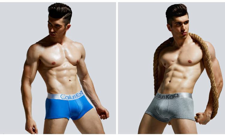 Đồ lót nam boxer cotton mùa hè thoải mái gợi cảm phương thức băng lụa thanh niên quần short vuông thủy triều ck01 quần sịp lưới