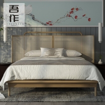 Designer Vine bed Holiday Village Villa Apartments Modern Minima Solid Wood Vines Bed Net Red Folk Furniture Custom