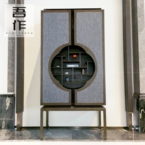 Designer Wardrobe Swing Piece Cabinet Hotel Clubhouse Lobby China Wind Decoration Cabinet New Chinese High-end Furniture Custom